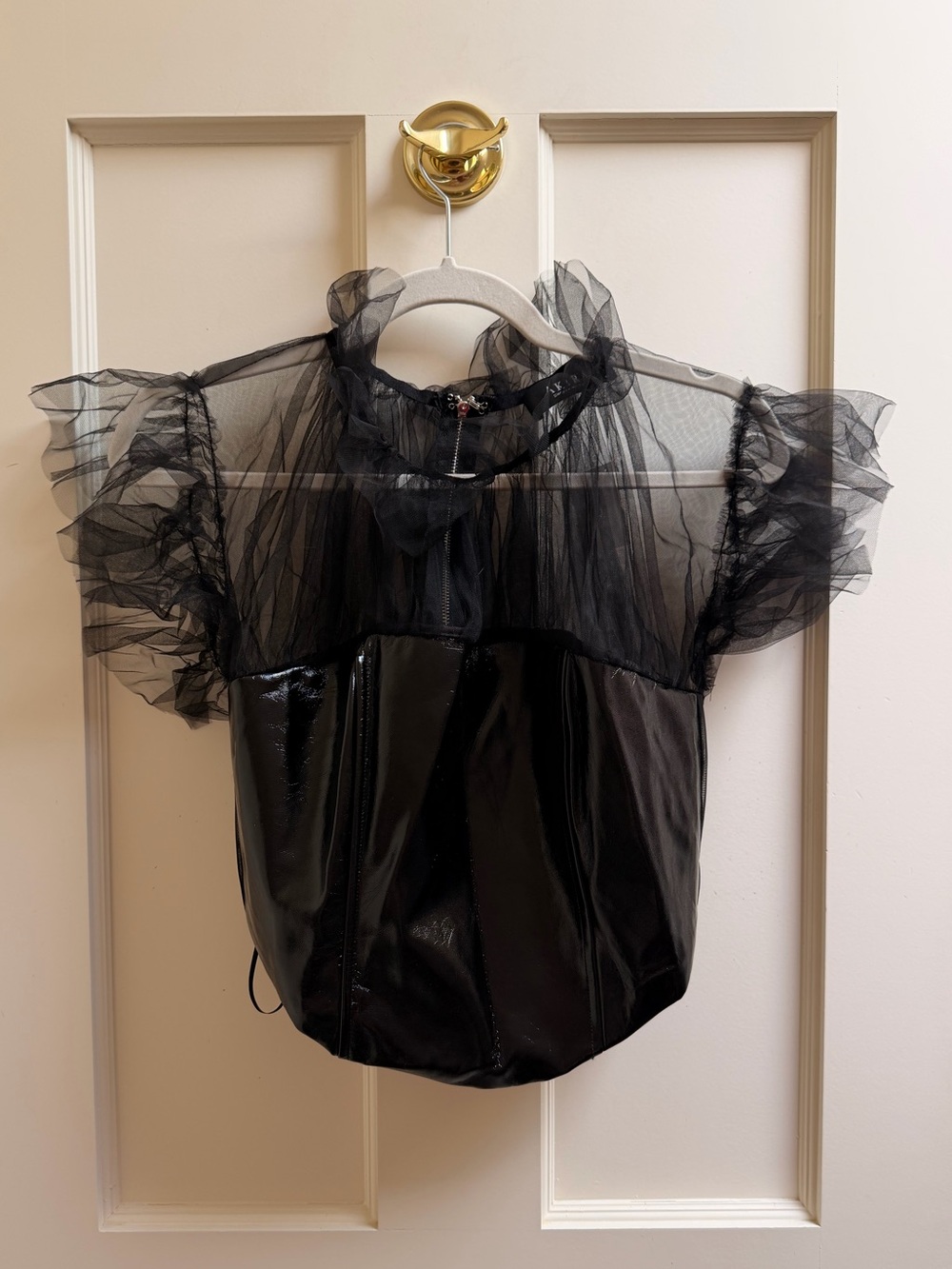 NWT AKIRA Age of Chivalry Tulle Turtleneck Corset Size M